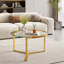 Ensemble de tables basses gigognes, table basse ronde moderne avec structure en métal-859369563