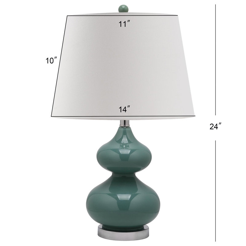 Courtney Glass Table Lamp, Marine Blue