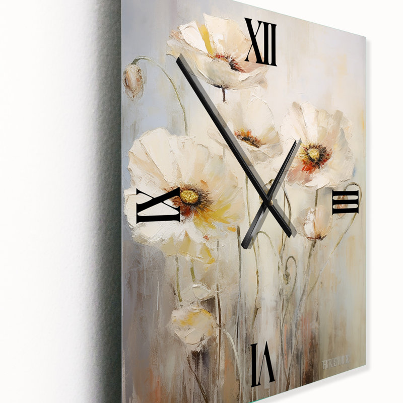 Horloge murale Mizuki - Coquelicots, Grand