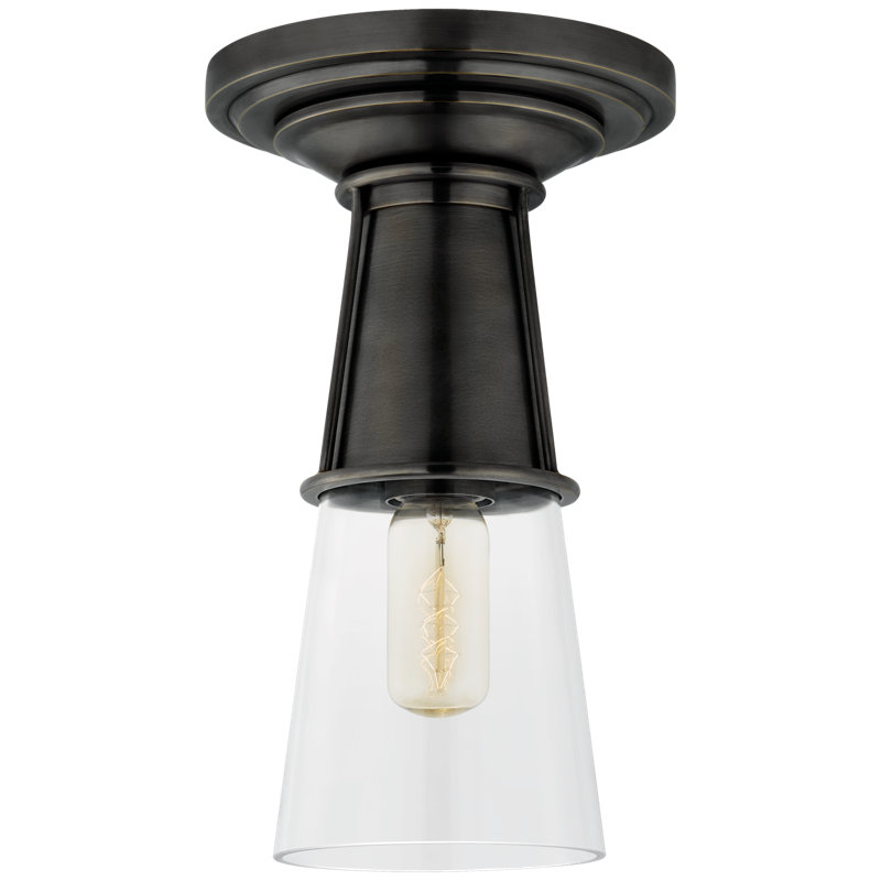 Robinson 1 - Light Flush Mount, Bronze, Clear