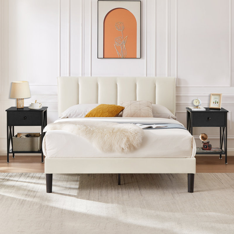 Dejsha Steel Piece Bedroom Set, Black, Full