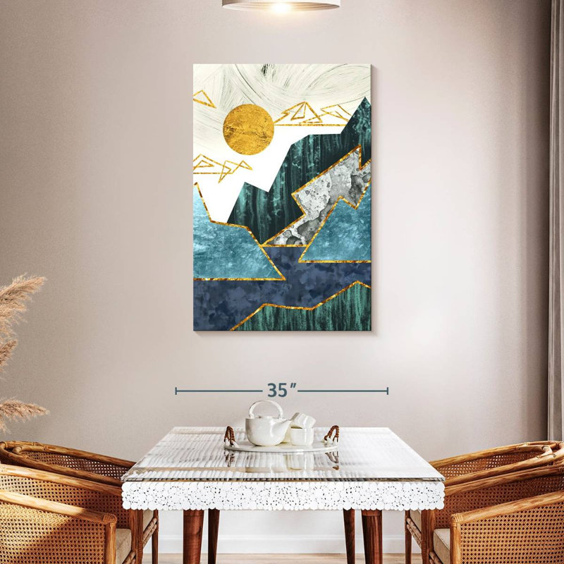 Avery Sun Over Abstract Landscape, 45" H x 30" W