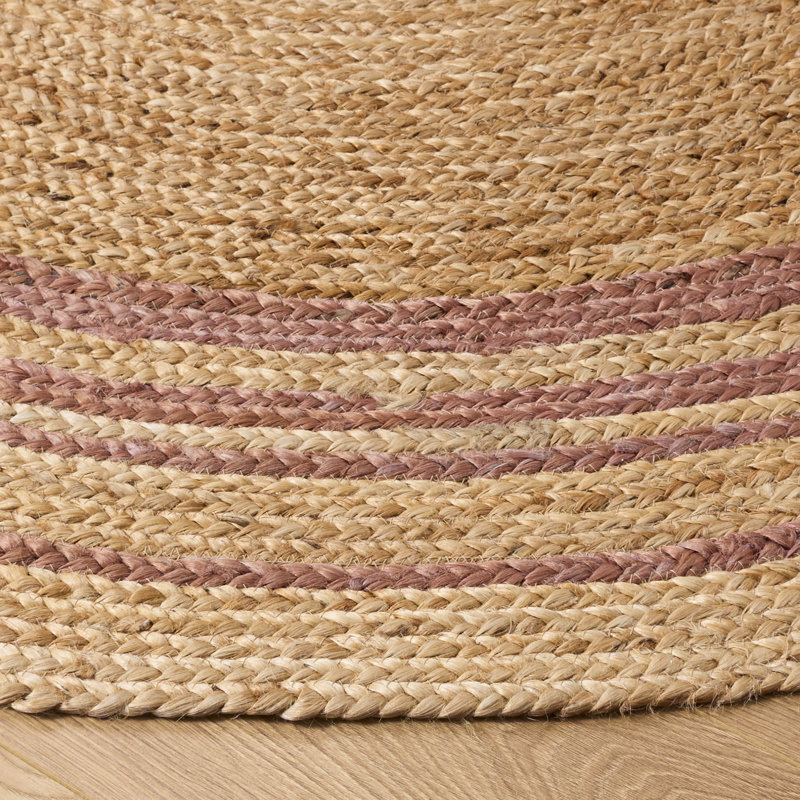 Tapis en jute tissé à la main Winthrop, Rond 7 pi