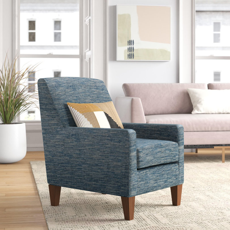 Peavy Upholstered Armchair, Hampden Navy
