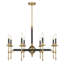  Lustre à 8 lumières Consulation en noir mat et laiton chaud-53939345-53939344