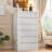 Fluted 6-Drawer Dresser, 56" Modern Curved Chest of Drawers-286228630