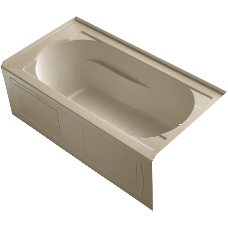 Baignoire de trempage 60" x 32" devonshire, Biscuit, Droite