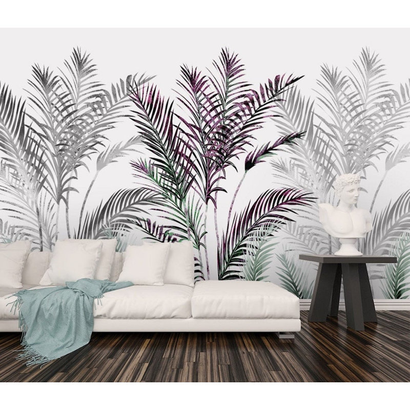 Papier peint amovible feuilles tropicales exotiques tropicales, L 9 po x l 15 po