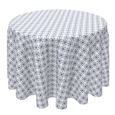 Bastide Round Plaid Cotton Twill Tablecloth