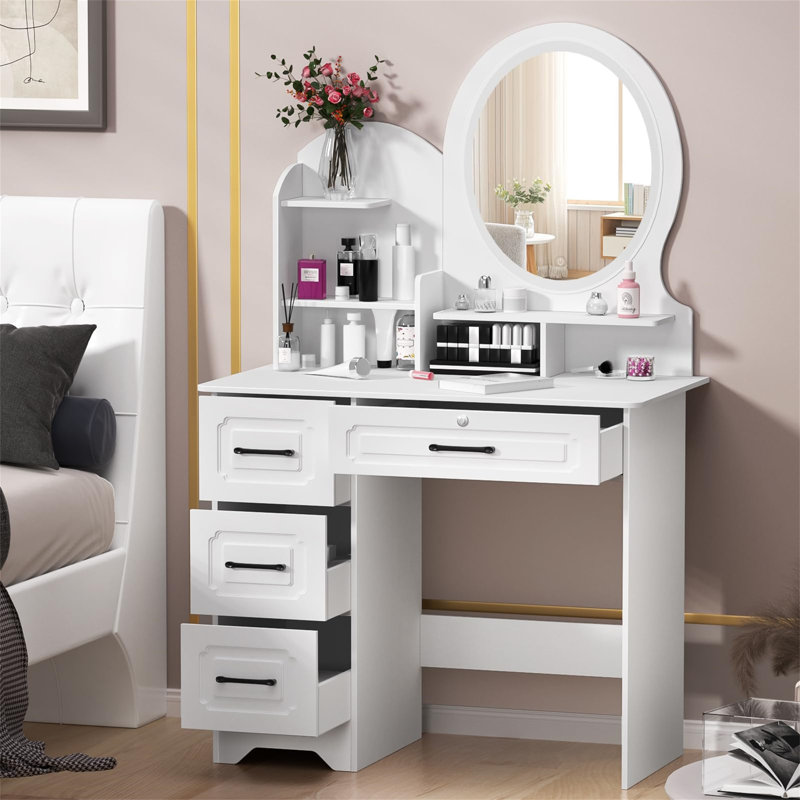 Burnice Dressing Table with Mirror