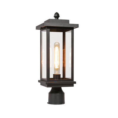1-Light Transparent Glass Lantern Head