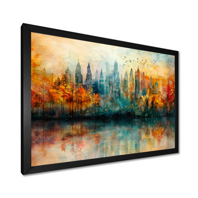 «Modern Evolve New York City Cityscape II», reproduction d'art abstrait transitionnel moderne