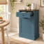 Armoire à poubelle inclinable, armoire à poubelle en bois pour la cuisine et la lessive - Bleu-130021477