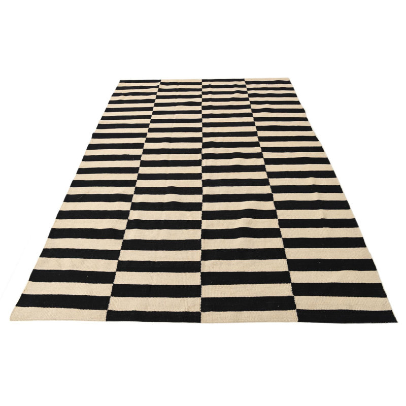 Tapis noir et blanc Jessen