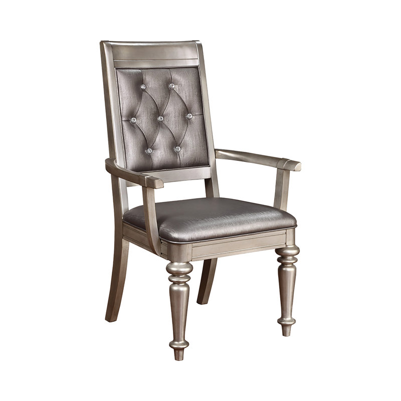 Chaise d'appoint capitonnée Polygala en gris