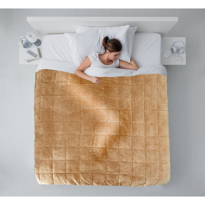 Rosia Weighted Throw Blanket, Taupe