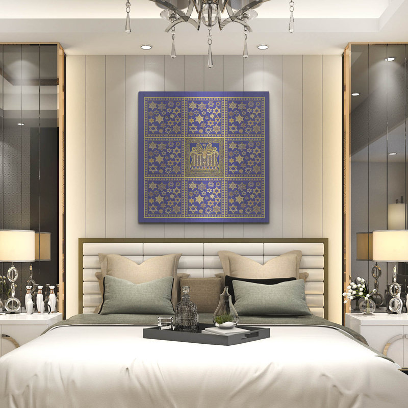 Bungalow Rose « Hanukah Wrap » par Andrea Strongwater – Décoration murale en métal, 91 cm x 91 cm, H 36 po x l 36 po