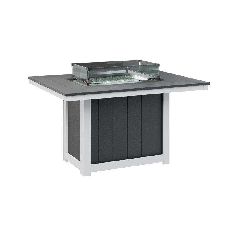 Foyer de table rectangulaire de 54 po Berlin, H 30,37 po x l 53,87 po x P 41,37 po, Noir