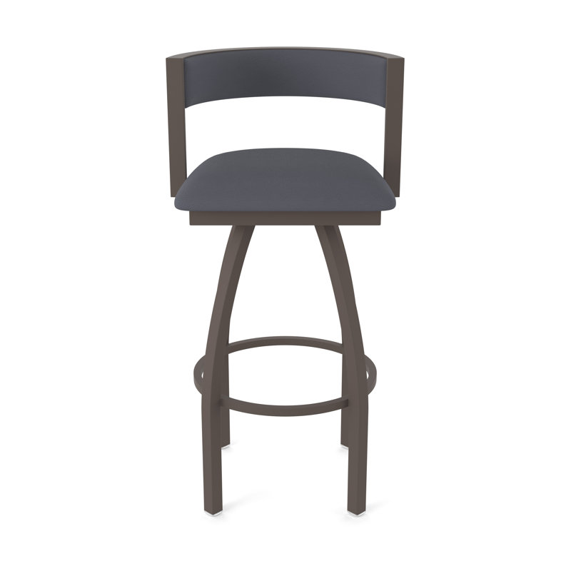 Tabouret Artémis, Vinyle - tempête Canter, Bronze, Tabouret de bar (siège d'une hauteur de 36 po)