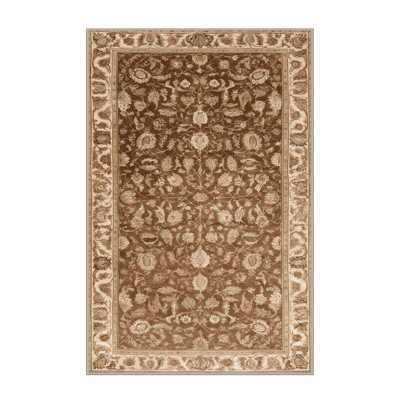 Machine Washable Persian Brown Area Rug, Rectangle 2' x 3'