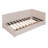 Beige Linen Upholstered Daybed With 2 Storage Drawers, Twin Size, , No Box Spring Fabric Bed Size Daybed,-346380259