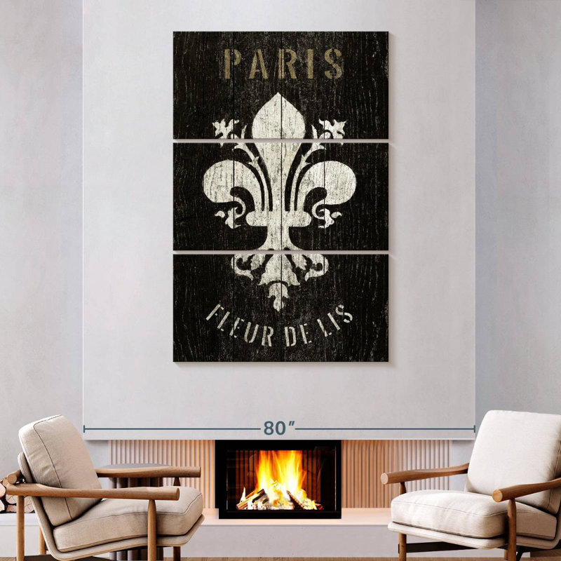 Kerner Refurbished Fleur De Lis, 74" H x 48" W