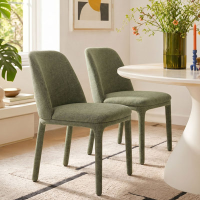 19.5" Seat Height Upholstered Fabric Dining Chair