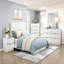 Lit de luxe luxueux avec perle blanche et très grand lit d'ameublement doux-1562792423