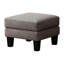 Repose-pieds en tissu gris clair