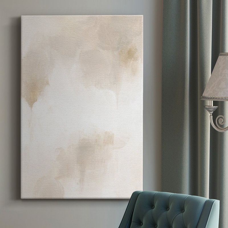 Neutre lueur II - peinture sur toile tendue, H 48 po x l 32 po x P 1 po