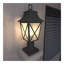Lampadaire d'extérieur, lanterne à mât noir avec base de quai câblée, lampadaire extérieur avec lampadaire et verre pour chemin de jardin (paquet de 2)