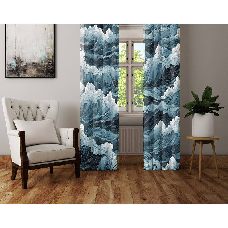 Semi Sheer Curtain Pair, 56" W x 78" L