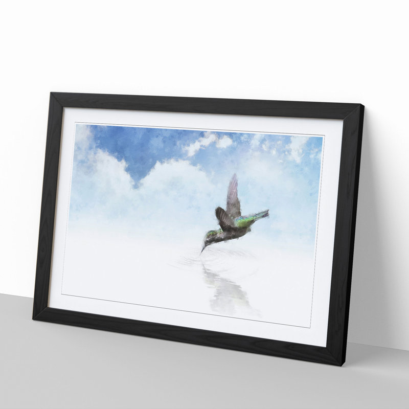 Hummingbird Vol.1 - Picture Frame Graphic Art, Black Framed, 27cm H x 36cm W x 2cm D
