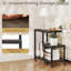 1 table de bout moderne en forme de G avec tablettes de rangement et roulettes verrouillables pour le salon - brun-1590068762-1605099674