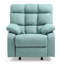 Élégant fauteuil inclinable rembourré bleu sarcelle