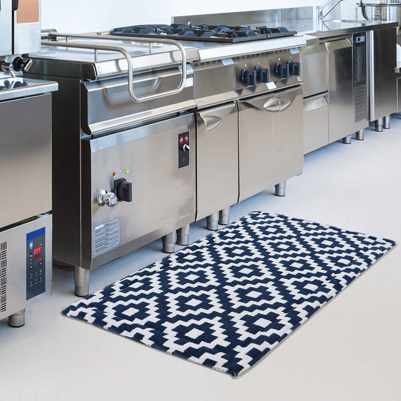Ahnaleigh Geometric Polyester Anti-Fatigue Kitchen Mat