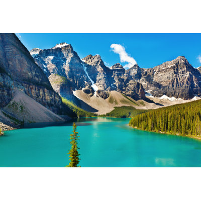 Morning Lake Moraine In Banff National Park by YinYang - Print