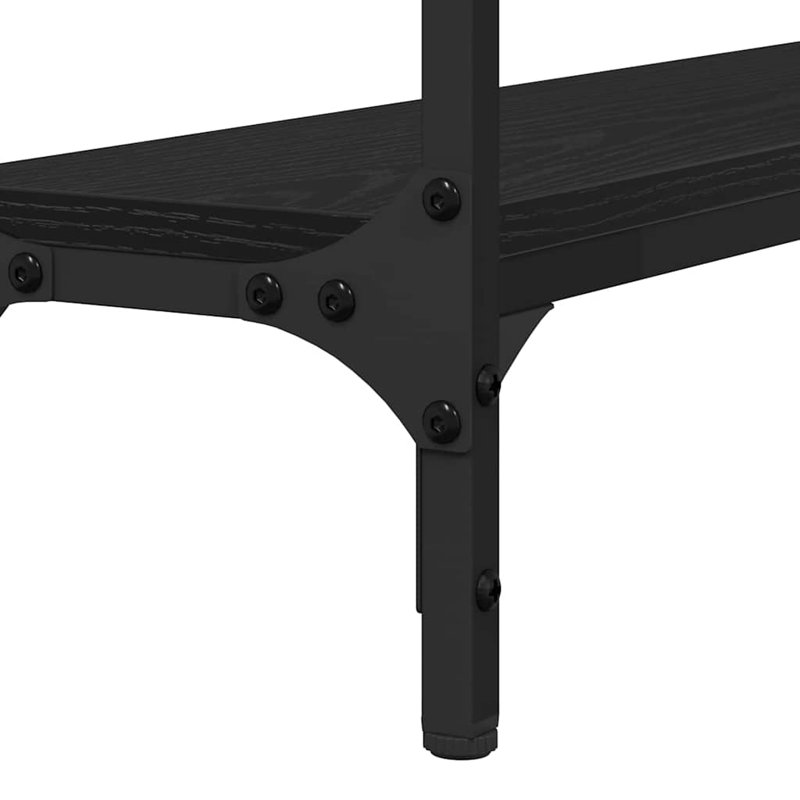 Console Table, 75cm H x 100cm W x 22.5cm D, Black Oak
