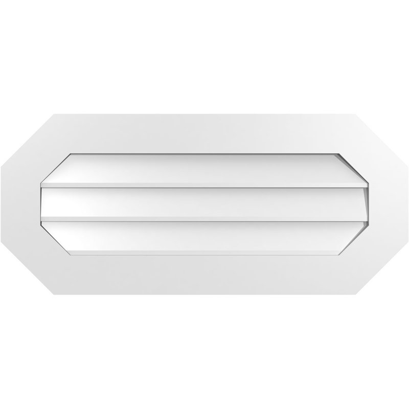 Évent horizontal gondole allongé en surface octogonal Signature, H 16 po x l 36 po x P 1 po