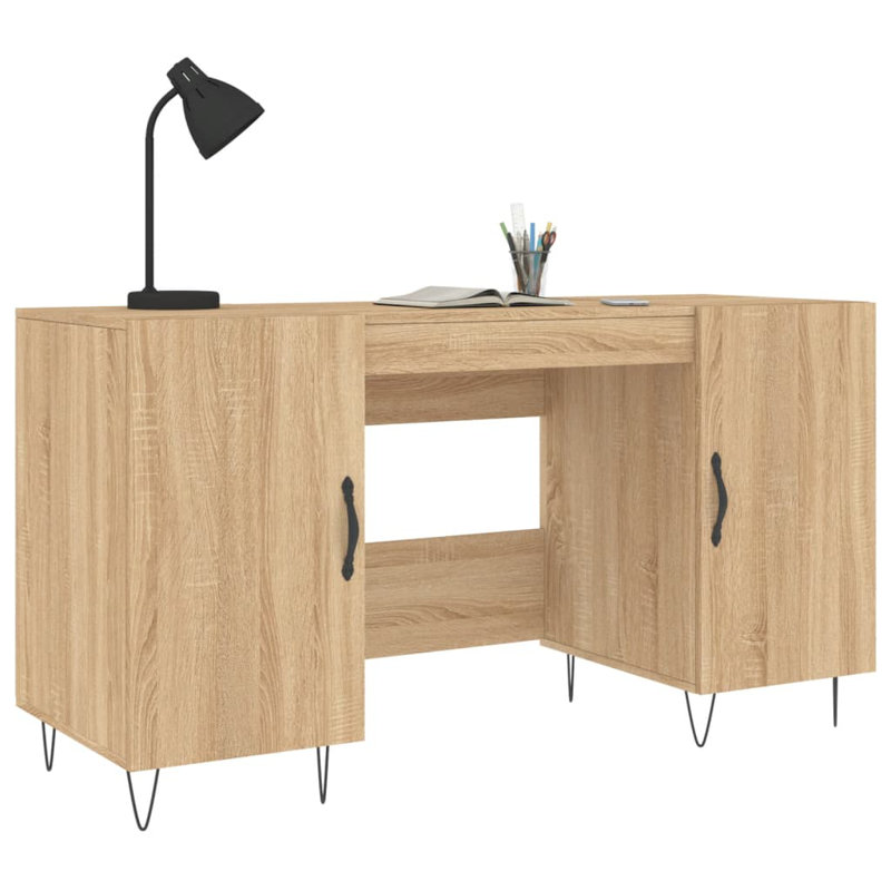 Balnamore Iron Writing Desk, Sonoma Oak