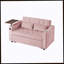 Canapé-lit en velours rose-983767599