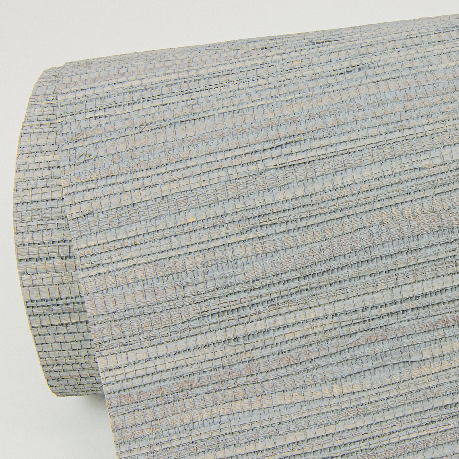 Hamza Modern Grass Cloth Abstract Wallpaper, 20.5" W x 33' L, Periwinkle