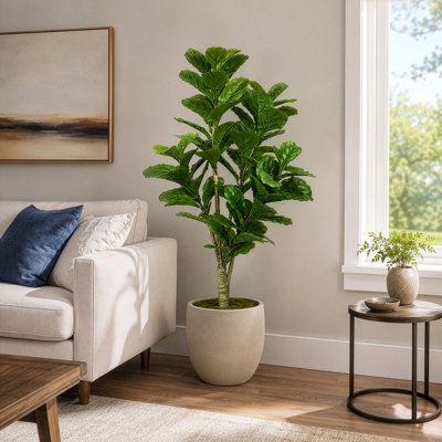 54'' Faux Fiddle Leaf Fig Tree in Pot