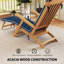 Méridienne d'extérieur, fauteuil inclinable pliant en bois d'acacia-1973376098