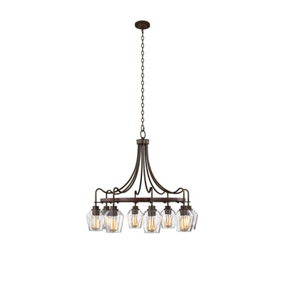 Allegheny 8 - Light Dimmable Wagon Wheel Chandelier