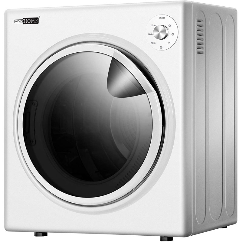 Sécheuse portative blanche à haut rendement avec verrou de sécurité pour enfants 3,5 pieds cubes Vivohome