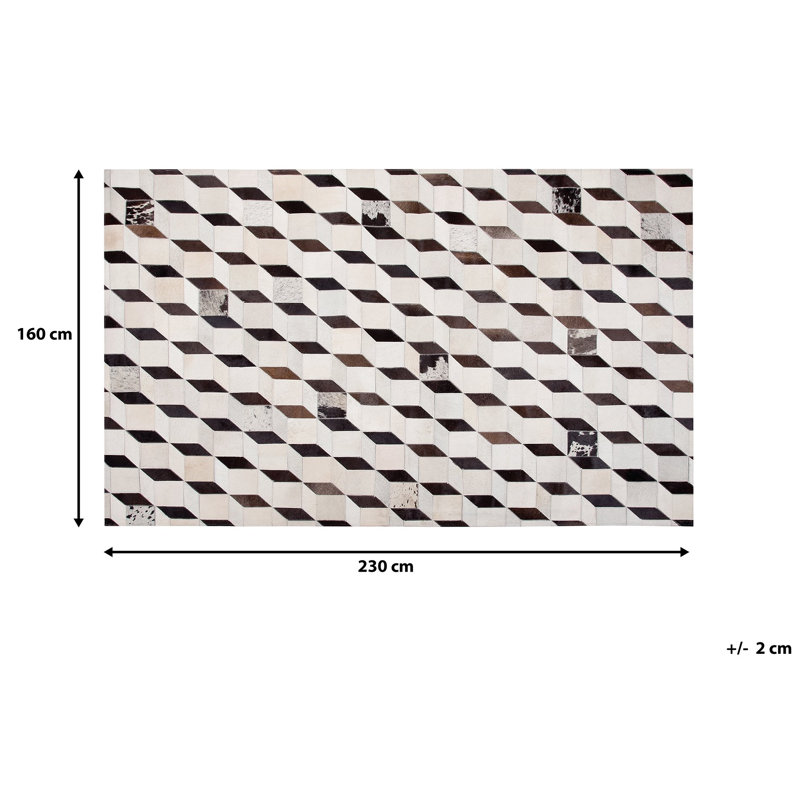 Zoey Rectangle 160 cm x 230 cm Geometric Hand Woven Area Rug