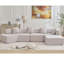 4 modulaires de salon, bouclés gris, sans assemblage, Cozy Home 140 po en forme de L, 4 sièges, décor