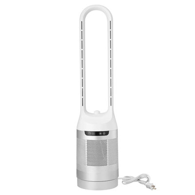40" H Bladeless Tower Fan, 65° Oscillating With 12 Speeds & 4 Modes & 8h Timer, High Velocity 14.76 Ft/s Air Circulator For Bedroom Living Room Home Office, White