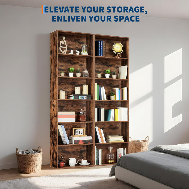 181.4cm H x 54.9cm W Bookcase, Brown